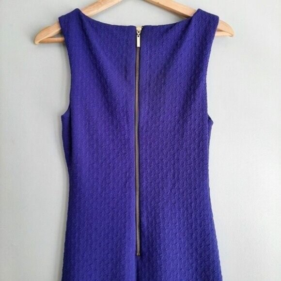 BISOU BISOU | NEW Sleeveless 3D Textured Sheath Dress Royal Blue Sz 6 - Picture 8 of 11